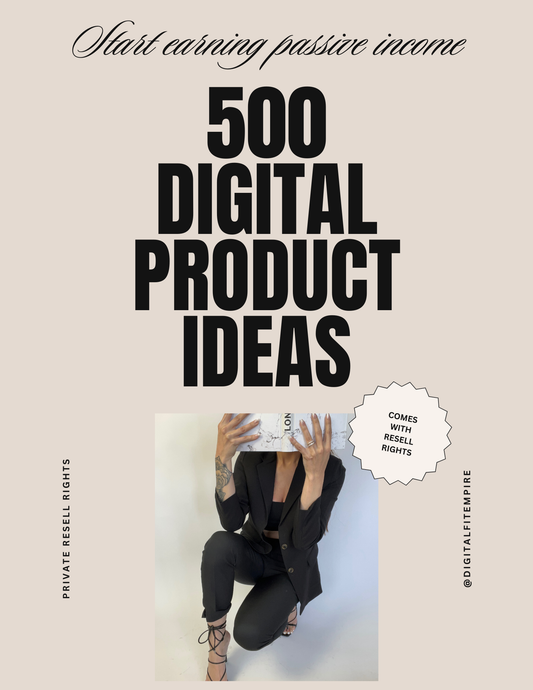 500 Digital Products Ideas For Passive Income, Done for you with MRR PLR Etsy Digital Downloads | Small Business Ideas | Bestsellers to Sell